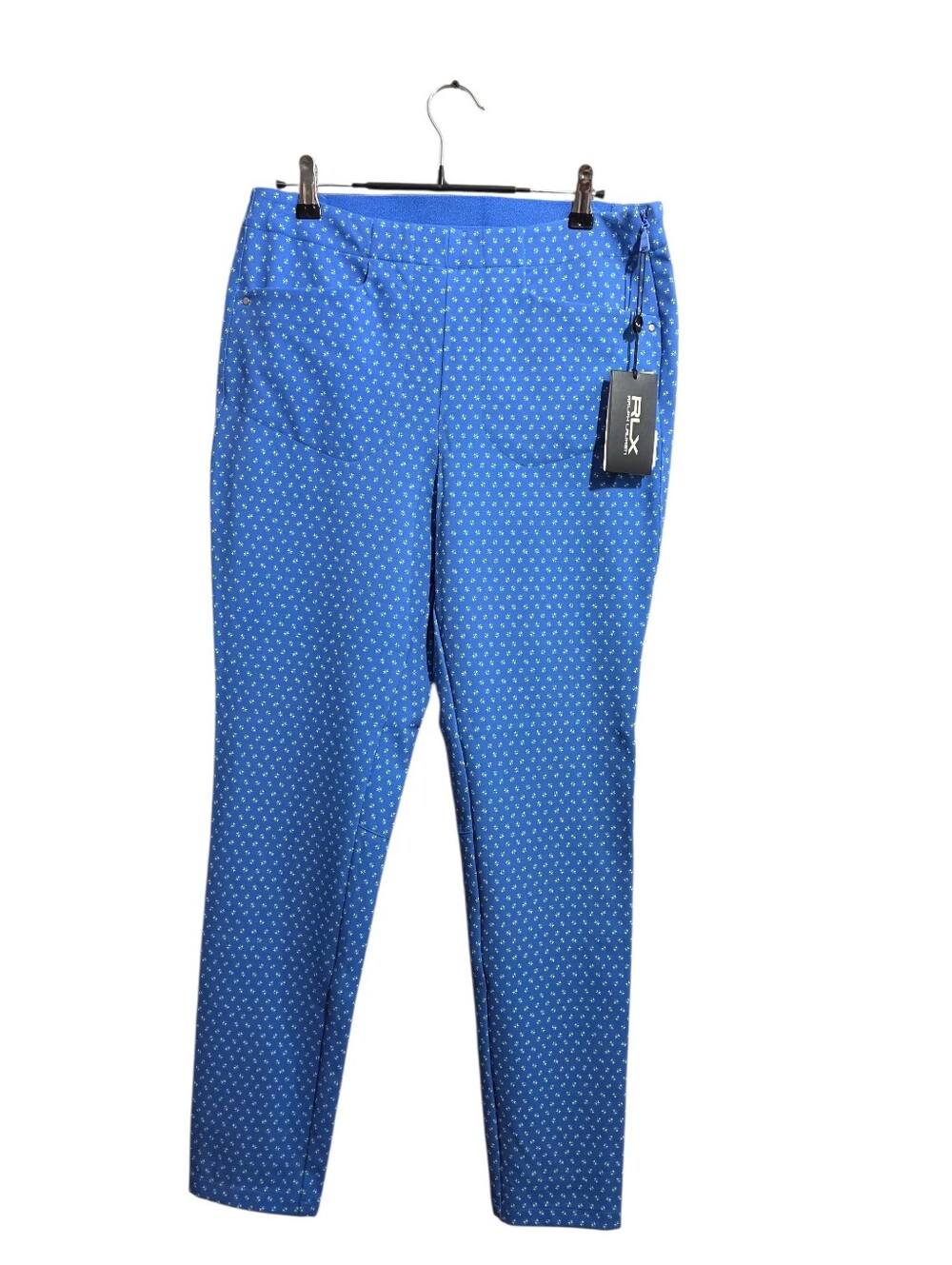 RLX Ralph Lauren Womens Stretch Golf Pants Blue Print Performance Size 8P